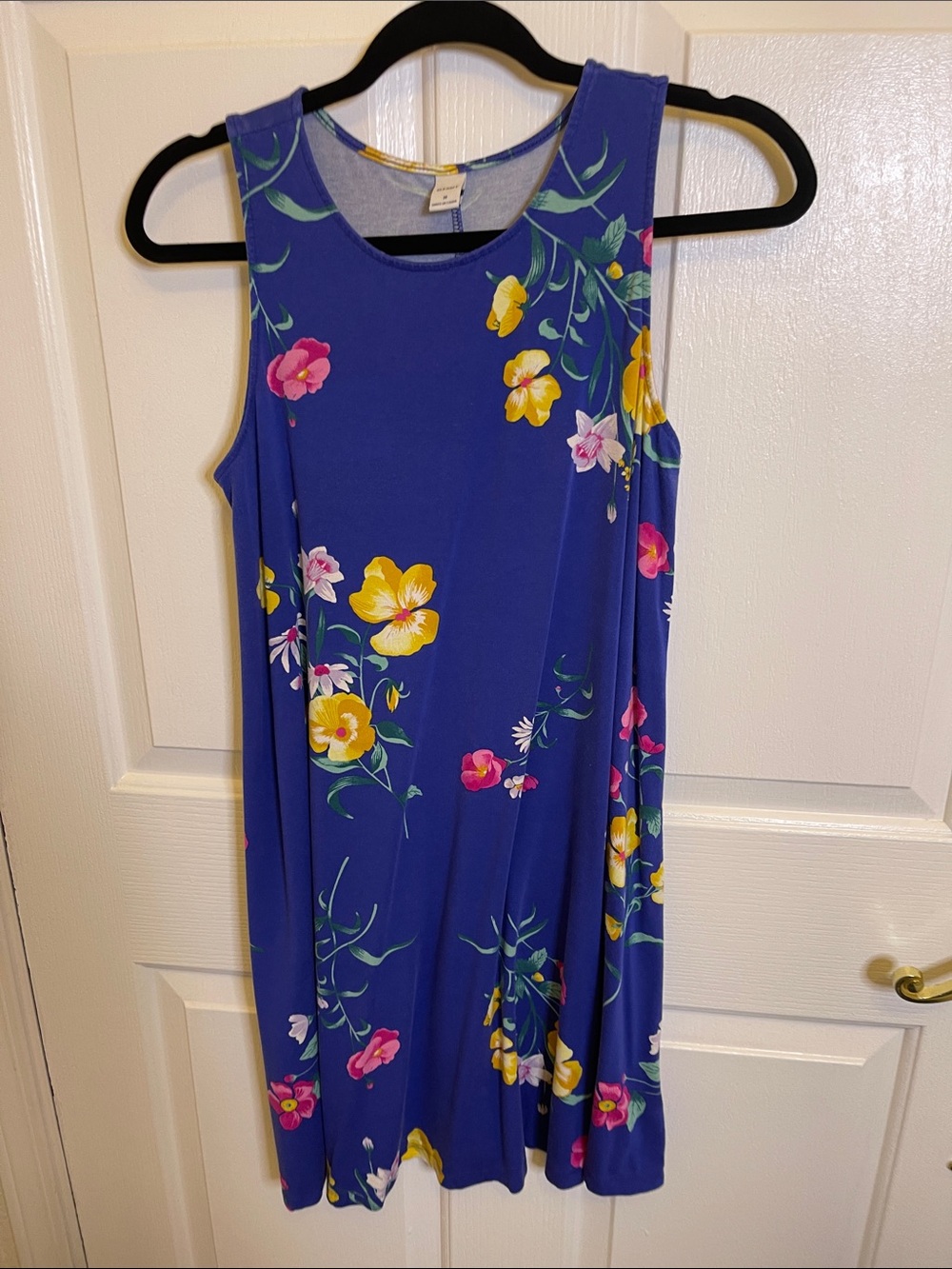 Old Navy Royal Blue Floral Midi Dress